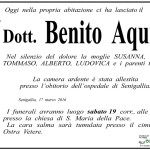 Manifesto funebre per Benito Aquili