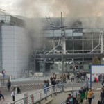 L'aeroporto di Zaveltem, sede di uno degli attentati avvenuti a Bruxelles, in Belgio, martedì 22 marzo 2016