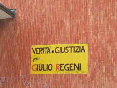 Striscione per Giulio Regeni