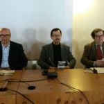 Presentazione del depliant turistico: da sx Serrani, Pierfederici e Baldetti
