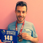 L'atleta di Senigallia Cristian Carboni alla 22esima maratona di Roma