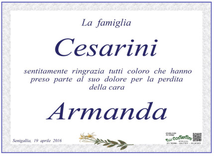 Manifesto per Armanda Cesarini