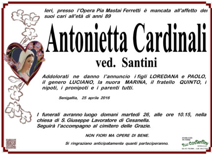 Antonietta Cardinali ved Santini