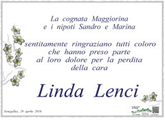 I rigraziamenti della famiglia Lenci