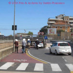 Disagi nella viabilità nel sottopasso di via Perilli, a Senigallia. Foto di Francesco Sestito