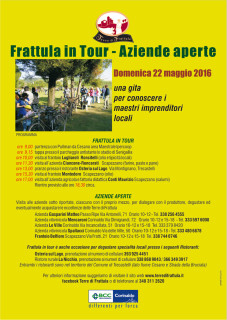 La locandina di Frattula in Tour con Aziende aperte promossa dall'associazione Terre di Frattula