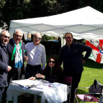 Massimo Bello alla raccolta firme della Lega Nord