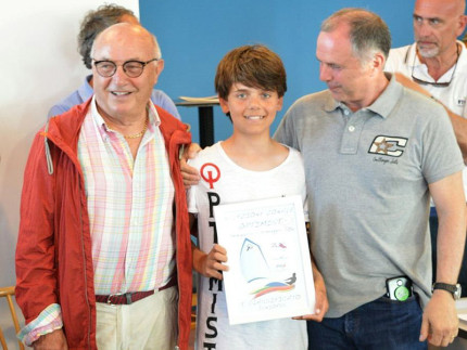 Marco Gambelli premiato alla selezione zonale optimist svolta a Senigallia il 29 maggio 2016