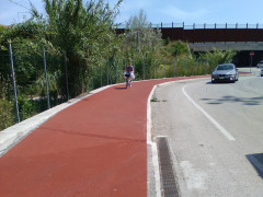 La nuova pista ciclabile lungo l'Arceviese, tra Borgo Bicchia e il centro storico di Senigallia