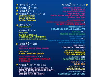 Programma di "Europa Festa in Musica", l'iniziativa 2016 di Senigallia