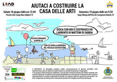 La locandina del progetto del Rotaract in aiuto all'associazione Load per costruire la casa delle arti