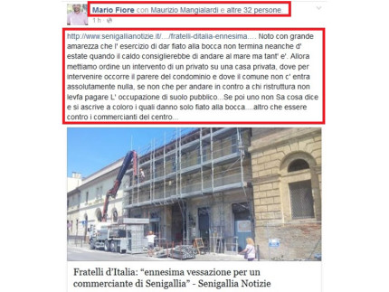 Su Facebook Mario Fiore risponde al comunicato di Marcello Liverani