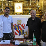 L'incontro alla chiesa della Croce sullo stemma papale di Pio IX