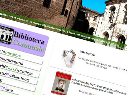La schermata del sito della Biblioteca Comunale Antonelliana di Senigallia, sezione libri digitali