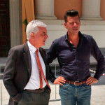 Il questore Oreste Capocasa e il sindaco Mangialardi sulla rinnovata piazza Garibaldi a Senigallia