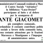 Manifesto funebre per Dante Giacometti