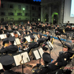 La Banda Musicale della Polizia di Stato durante l'inaugurazione della riqualificata piazza Garibaldi a Senigallia