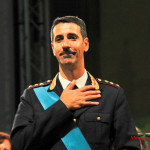 Il maestro Roberto Granata durante l'inaugurazione della riqualificata piazza Garibaldi a Senigallia