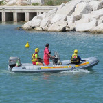 Il gommone della Croce Rossa Italiana di Senigallia per il soccorso in mare ai bagnanti