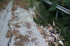 Le strade a Trecastelli: chiusure per frane in campagna