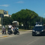Carabinieri sul luogo dell'incidente avvenuto in via Podesti a Senigallia