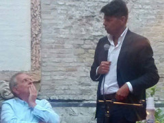 Massimo Cirri e Maurizio Mangialardi al Festival "Ventimilarighesottoimari in Giallo" di Senigallia