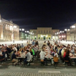 L'evento solidale "osteria in piazza Garibaldi" per Amatrice e Arquata del Tronto, dopo il terremoto del 24 agosto scorso