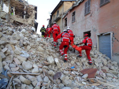 Terremoto del 24 agosto: la Croce Rossa di Senigallia ad Amatrice per i soccorsi con le SMTS (Squadre con Mezzi e Tecniche Speciali)