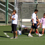 Stefano Goldoni davanti la panchina dell'FC Senigallia allo stadio G.Bianchelli
