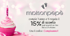 Coupon sconto del 15% per acquisti su www.maisonpepe.it
