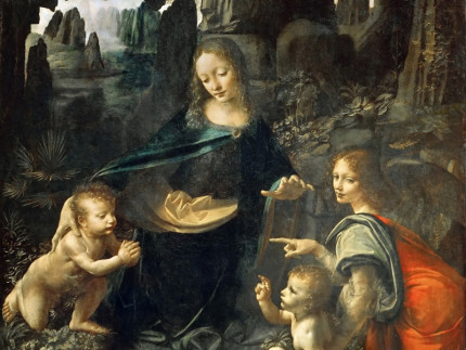 La “Vergine delle rocce”, capolavoro assoluto di Leonardo Da Vinci conservato al Louvre di Parigi