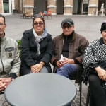 I componenti del comitato per il no di Senigallia alla fusione con Morro d'Alba: da sx Riccardo Pizzi, Elisabetta Palma, Leonardo Badioli e Catia Fronzi