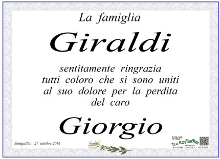 Il manifesto della famiglia Giraldi