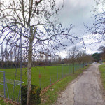 L'area verde e il campo sportivo alldella frazione Cannella, a Senigallia