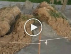 el fermano si apre un cratere che erutta fango