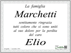 Morte Elio Marchetti, ringraziamenti delle famiglia