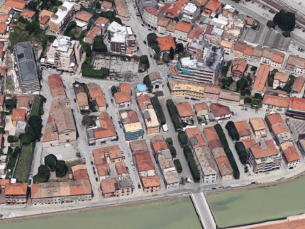 Le strade del rione Porto di Senigallia "fotografate" nella mappa di Google