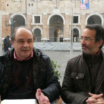 I due esponenti di Senigallia Bene Comune, Giorgio Sartini (sx) e Riccardo Pizzi (dx)