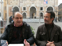 I due esponenti di Senigallia Bene Comune, Giorgio Sartini (sx) e Riccardo Pizzi (dx)