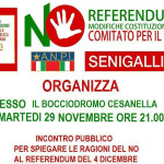 Referndum 4 dicembre 2016: incontro sulle ragioni del NO alla Cesanella