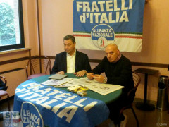 Carlo Ciccioli e Marcello Liverani, esponenti regionale e locale di Fratelli d'Italia-Alleanza Nazionale