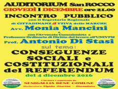 Referendum, incontro di Senigallia Bene Comune