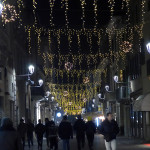 Le luminarie di natale 2016 che addobbano il centro storico di Senigallia