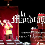 La locandina dello spettacolo La Mandragola al teatro Nuovo Melograno di Senigallia