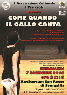 La locandina dello spettacolo della compagnia teatrale I Trucioli