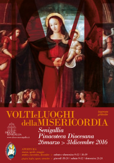 La locandina della mostra giubilare “Volti e luoghi della Misericordia” alla Pinacoteca diocesana di Senigallia