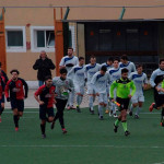 I giocatori della partita tra Vigor Senigallia e Olimpia Marzocca. Foto di Evandro Sartini