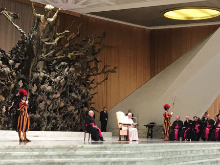 Papa Francesco incontra i sindaci delle comunità terremotate