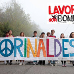 La manifestazione per la pace di maggio 2'016 a cui ha partecipato anche l'istituto Corinaldesi di Senigallia