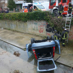 Auto finisce nel fosso Sant'Angelo